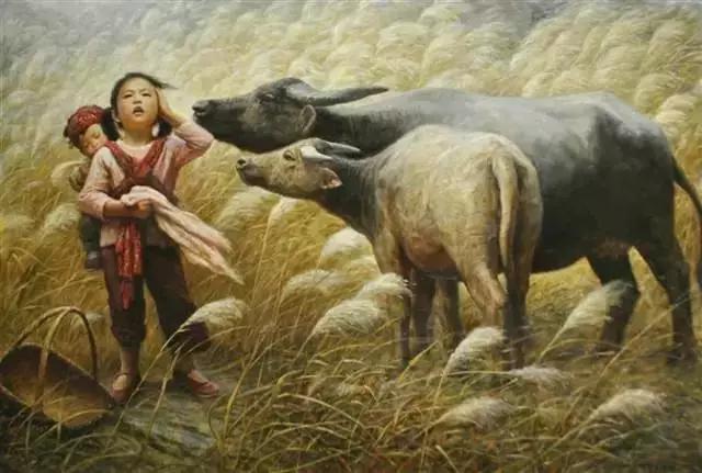 一组油画,带你走进70年代农村生活