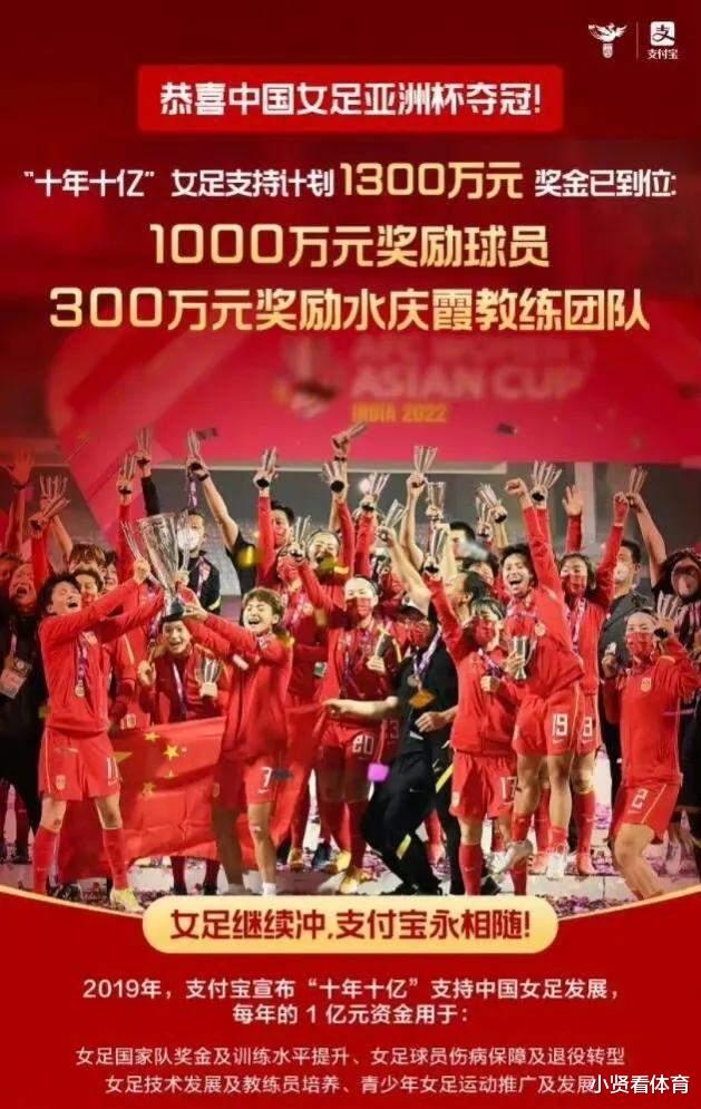 中国女足|女足奖金继续加码！3千万只仅冰山一角，1年1亿正式浮出水面
