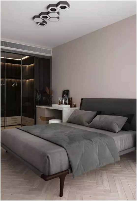 65㎡小户型，客厅、卧室舍弃墙体做隔断，房间通透又高级