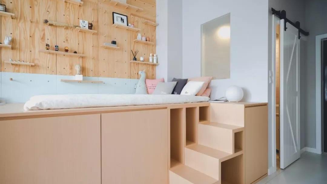 90后姑娘买下26㎡小家，利用2.9米层高做夹层卧室，一个人住太爽了