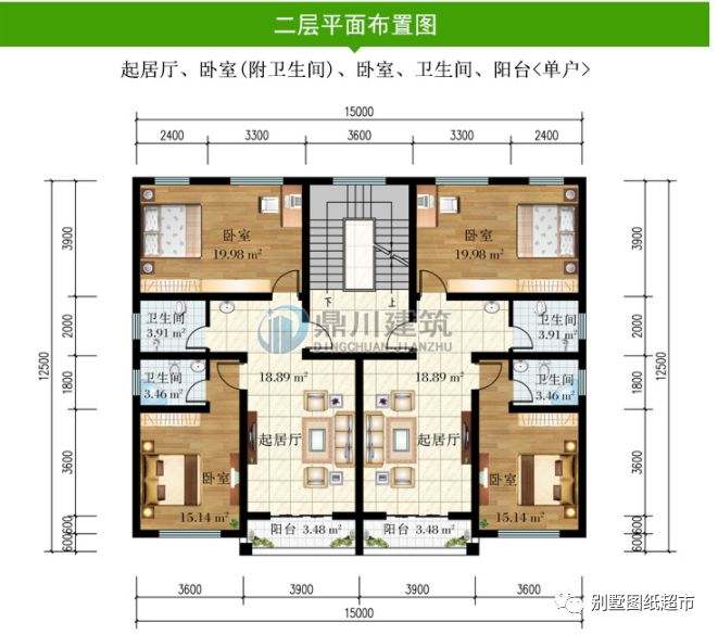 别墅|兄弟回村建双拼别墅,这3套别墅图纸,建出来美观大气,经济实用