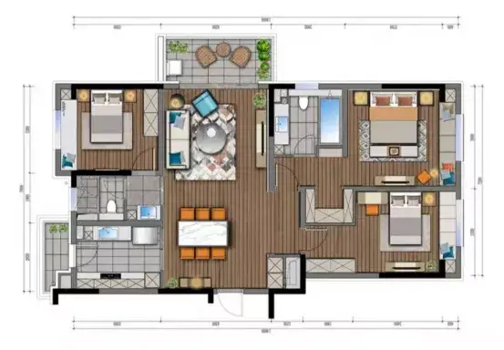 140㎡3室,现代轻奢,打造精致高雅家居空间