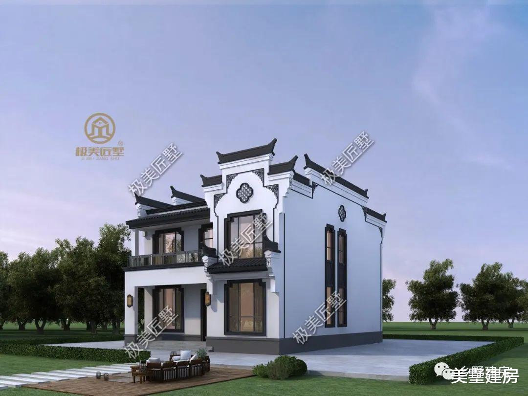 想要传统中式美,就建经典中式风,飞檐翘角尽显文化韵味