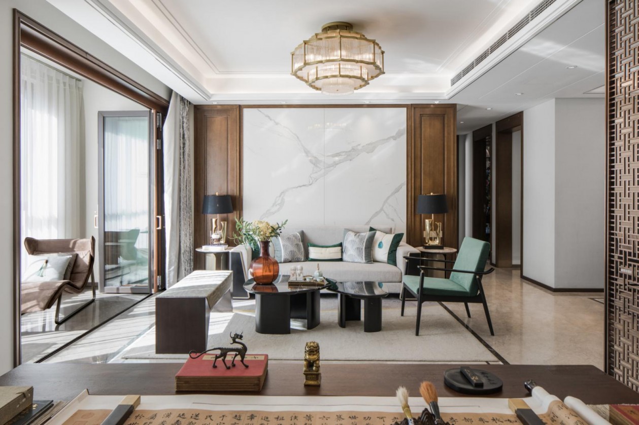 新中式客厅设计效果图!35款新中式客厅设计,有喜欢的吗?拿走!