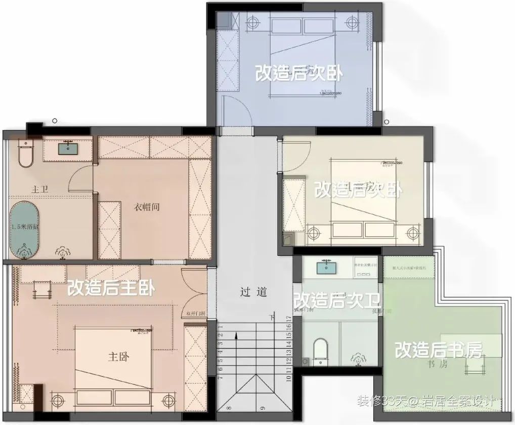 装修设计：90后夫妻简法轻奢混搭跃层