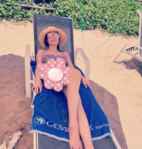 林心如|林心如晒“男友视角”的度假照，穿泳衣秀好身材，霍建华尽力配合