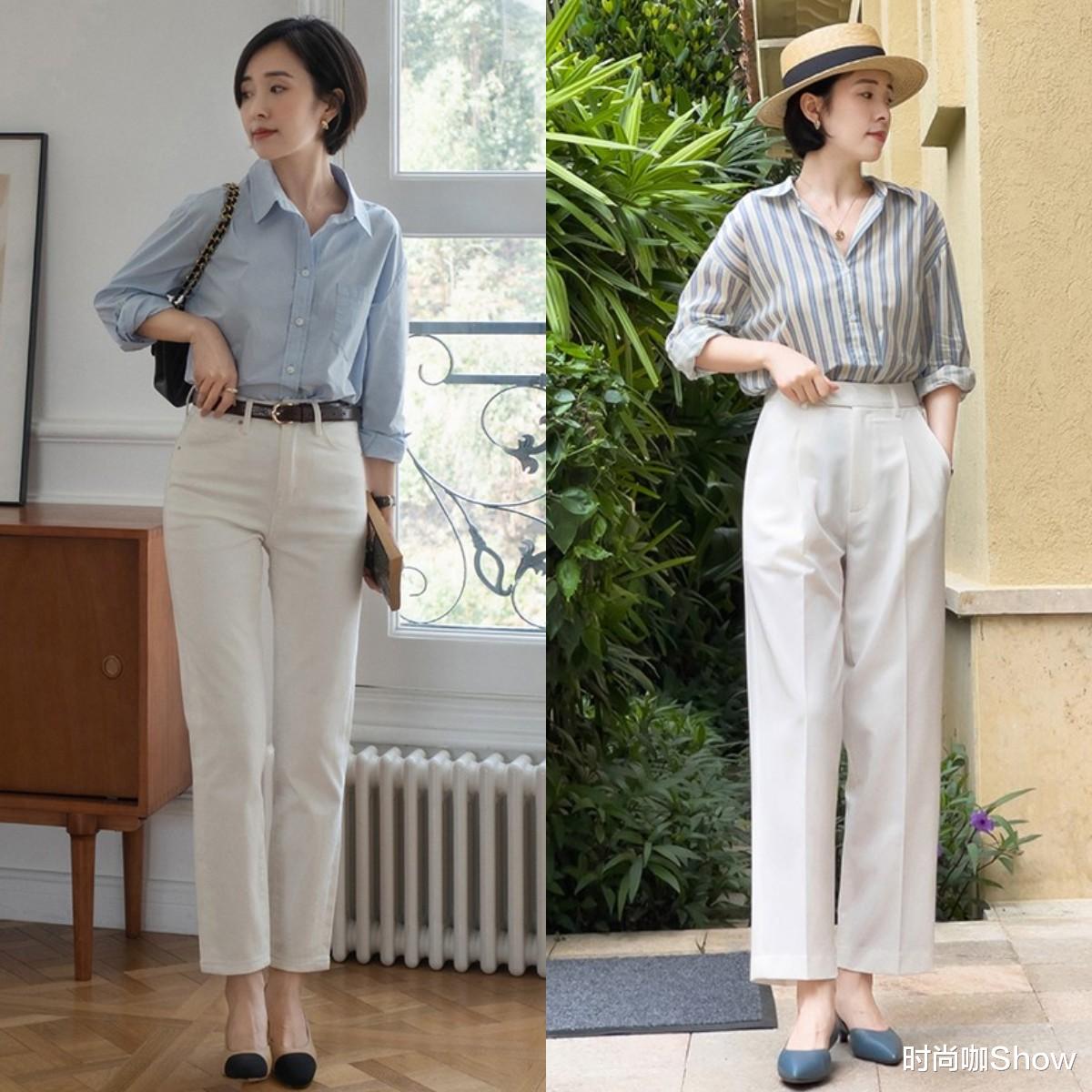 今夏流行穿“上短下长”，小个子、微胖身材均适用，个个都是腿精