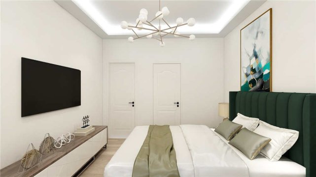 109平现代风三居室,配色鲜明空间不沉闷,勃勃生机