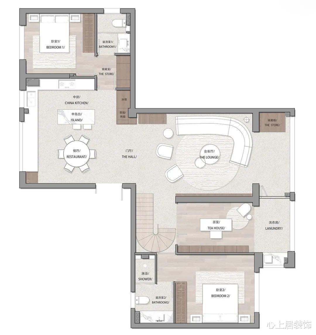 229㎡复式极简,以简约线条构筑奢华雅致