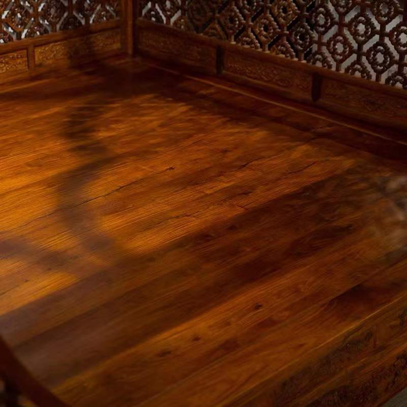 经典|黄花梨攒接四合如意月洞门架子床