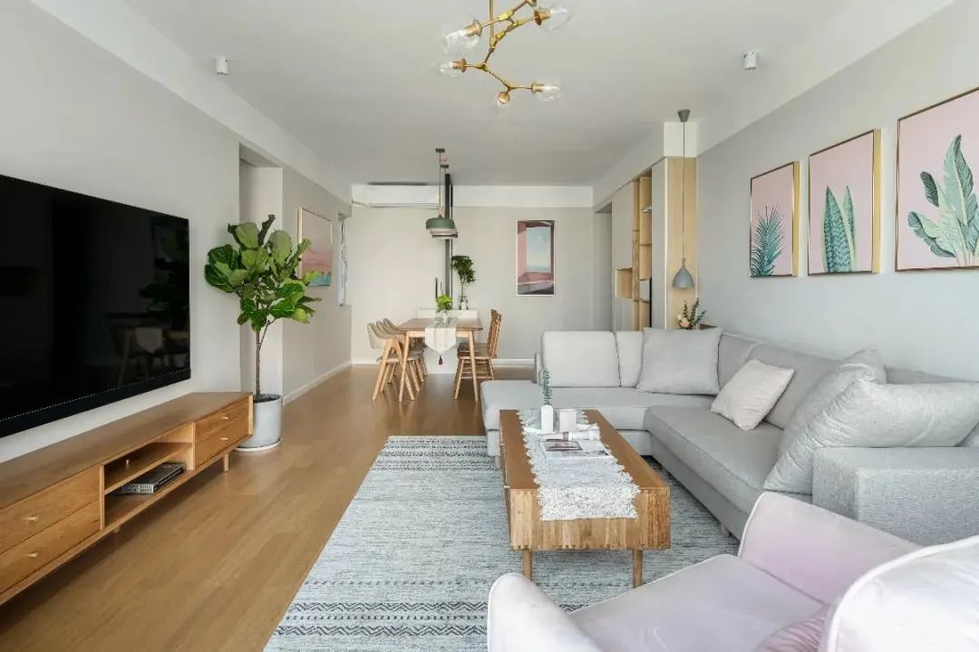 125㎡治愈北欧风新房曝光，原木家具+温馨软装，简直太好看了吧！