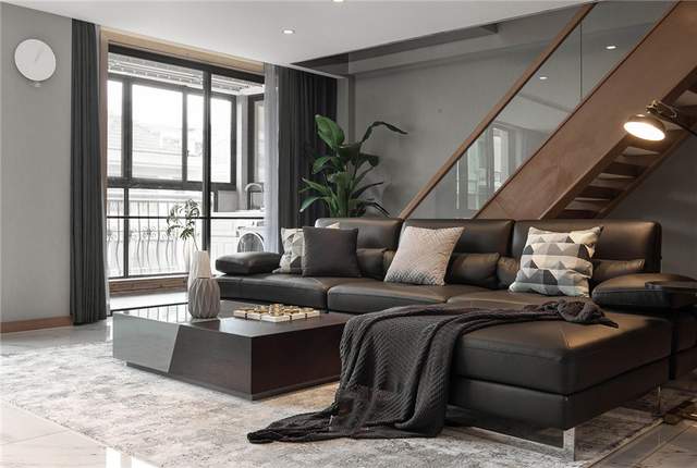 140平现代风三居室，客厅电视背景墙摒弃造型单一的木饰面设计