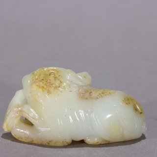 |回流-和田玉瑞兽戏珠雕件