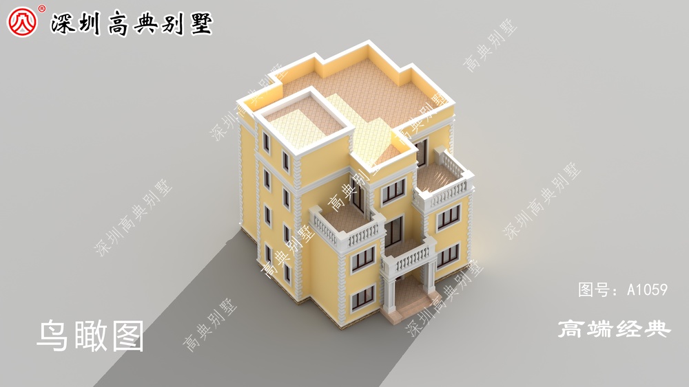 色彩搭配优雅,黄色外墙给人一种温馨之感,暖暖的!