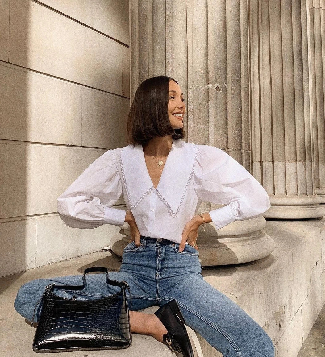 穿衣搭配 上了年纪后,建议女人放弃穿圆领和方领,瞧这些领子时尚又显年轻