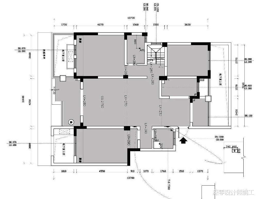 140㎡客餐厨一体,阳台和客厅打通,整个室内采光优秀的不是一点点