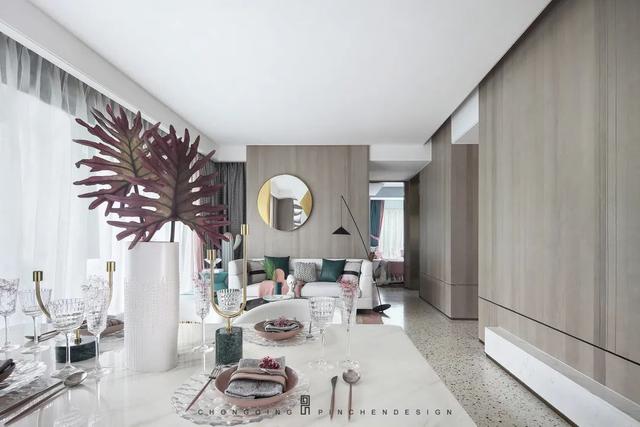 94㎡简约轻奢，活泼浪漫的配色，精致优雅的质感，效果很高端