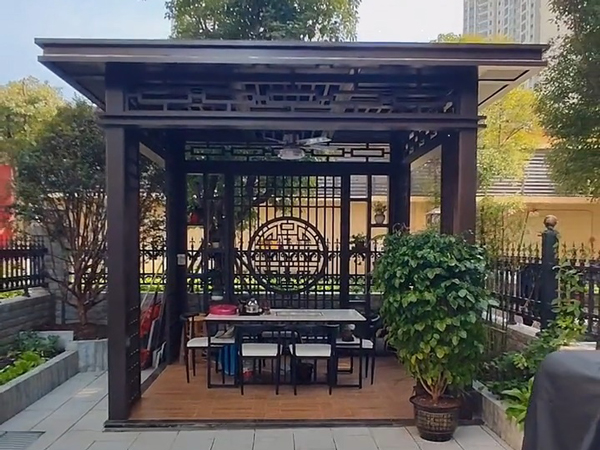 花园杂乱无章,设计中追加了新中式凉亭,现在变好看多了!