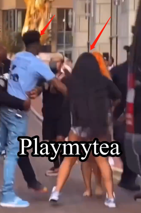 |歌手蓝脸和女友街头互殴！女方老爸被打倒在地，一群黑衣壮汉拉架