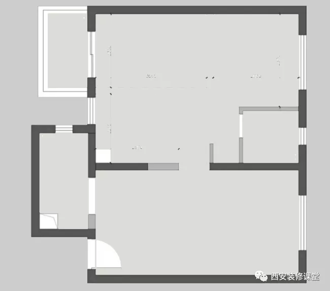 95㎡三室变两室,打造黑白灰风格,还有独立办公空间
