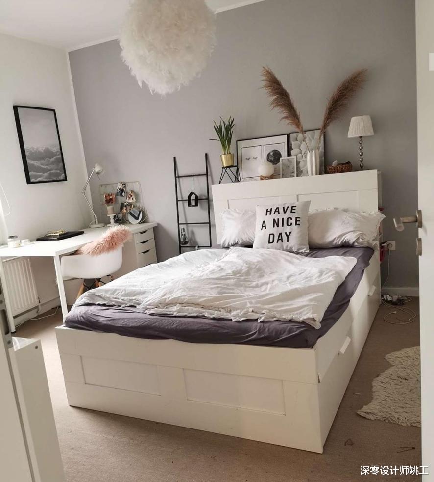 同样是小卧室,他家功能区样样都有,收纳能力一点也不比15㎡卧室差