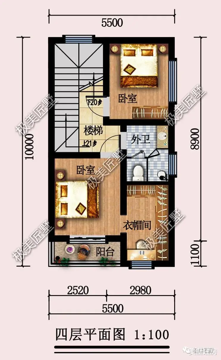 5.5×10米,小宅急地怎么建好房,这个就可以参考!