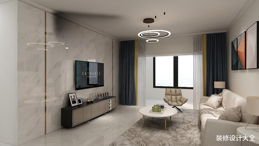 128㎡三房现代设计，主卧层次分明，功能全面！