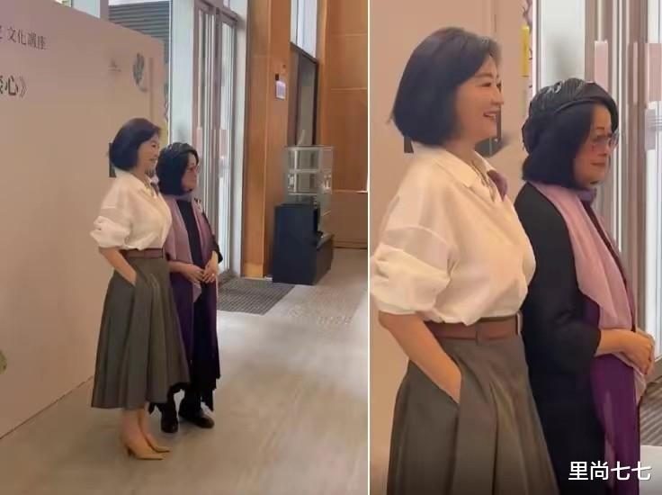 套裙 林青霞罕见公开亮相，口罩太小勒出两道肉，67岁的人看脸还像40岁