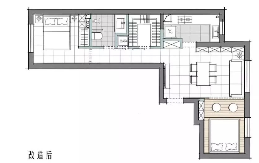 手枪小户型装修指南，衣帽间、巨型收纳、好看又实用的设计！