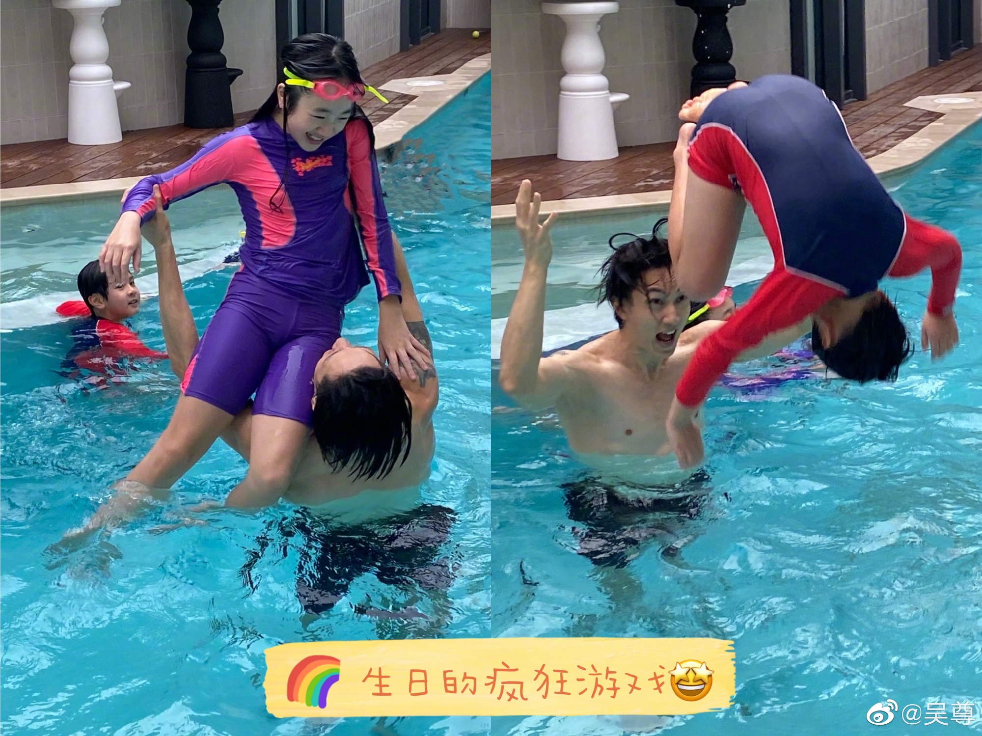 吴尊|吴尊回文莱晒豪宅,配有超大泳池和滑滑梯,开敞篷跑车带老婆故地重游