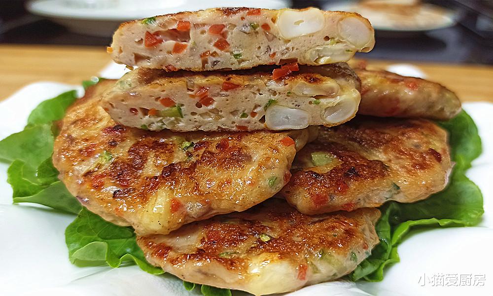 蔬菜 把新鲜的蔬菜和1块鸡胸肉做成早餐饼，营养丰富又低卡，特别好吃