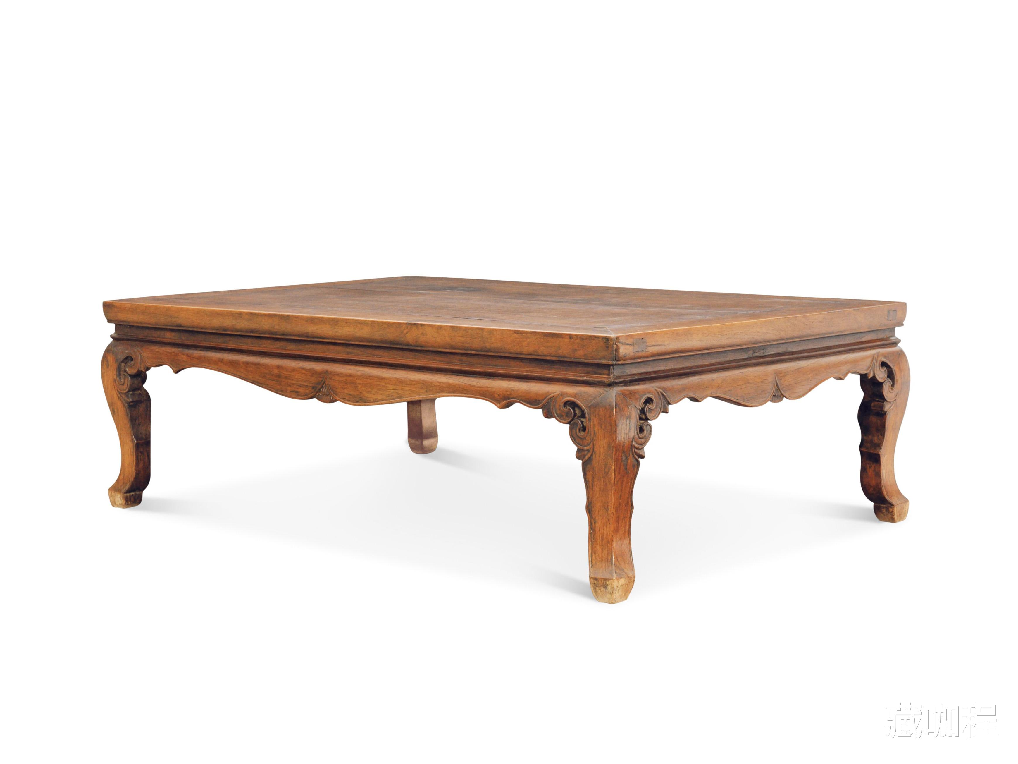 流拍|十年前成交价94.3万,黄花梨三弯腿炕桌结果流拍