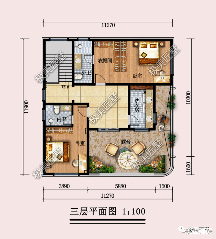 开间11米建三层,建好后效果很不一般,确定不看看