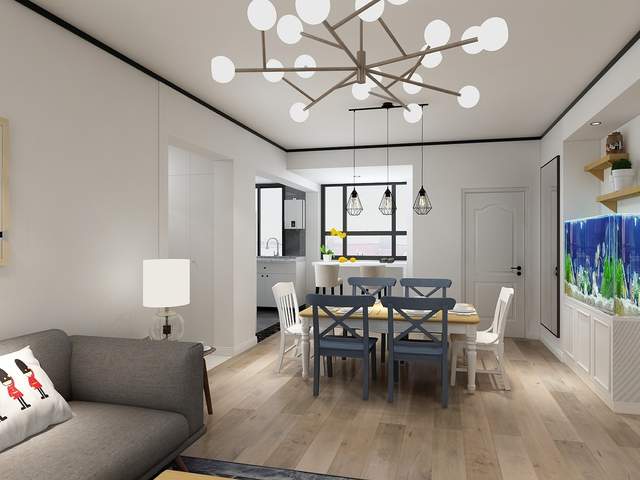 120平现代风三居室简约中彰显着精致和奢华,呈现精致自然之家