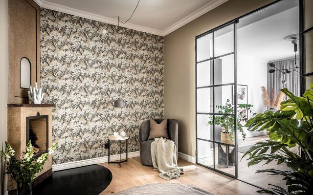 走进长长洞穴般的住宅，瑞典71平公寓，大地色调的温暖惬意