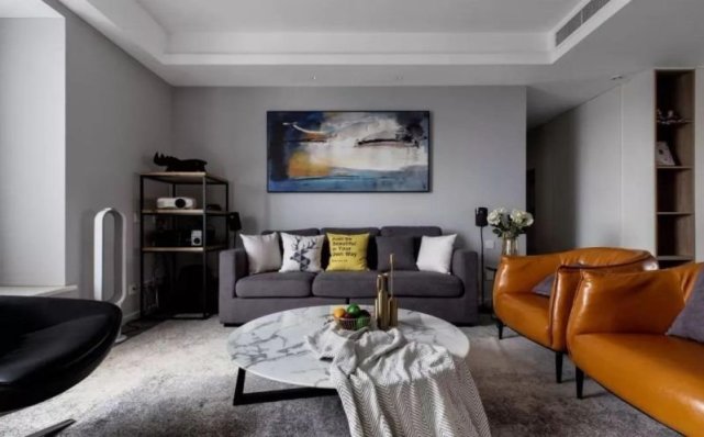 65平现代风二居室,厨房和餐厅隔断成工艺品展示柜美观又实用