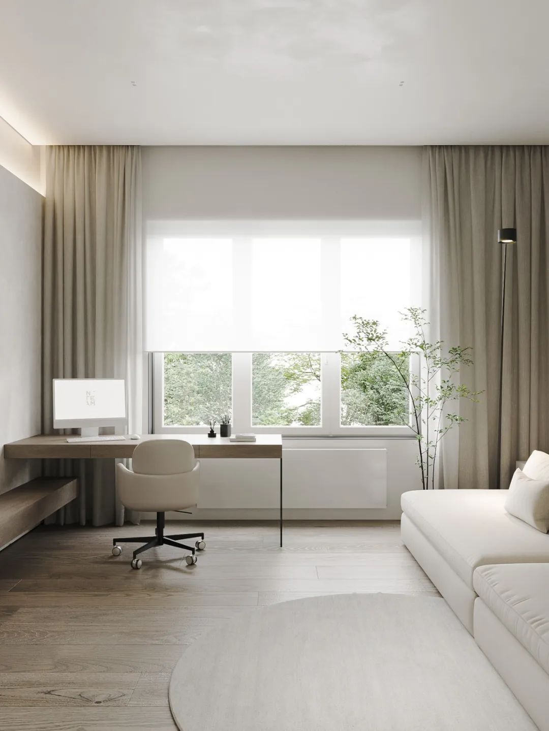 300㎡简约风,清爽淡雅!