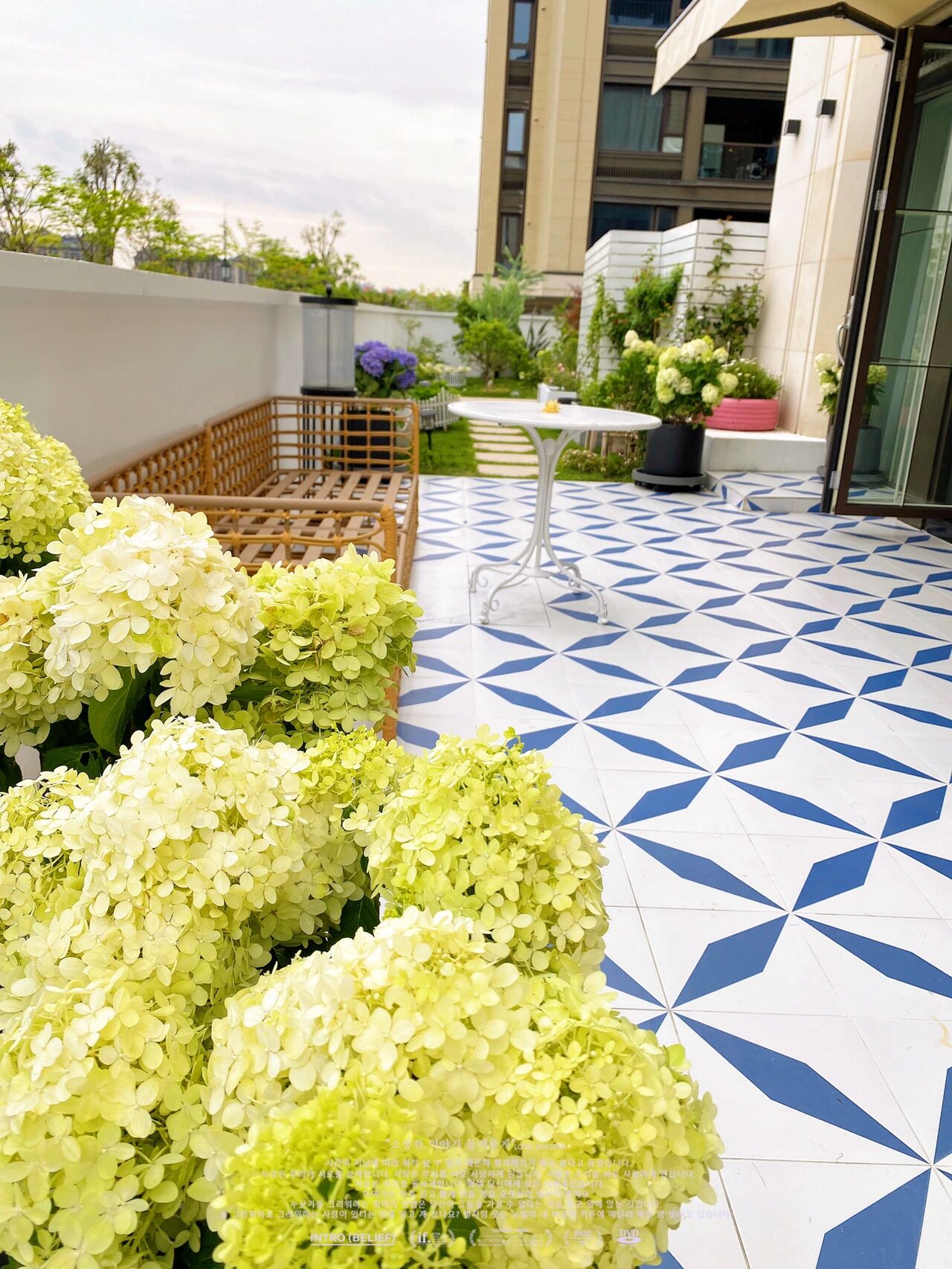 买房送了个250㎡的院子,自己设计成花园,朋友说像高档度假酒店