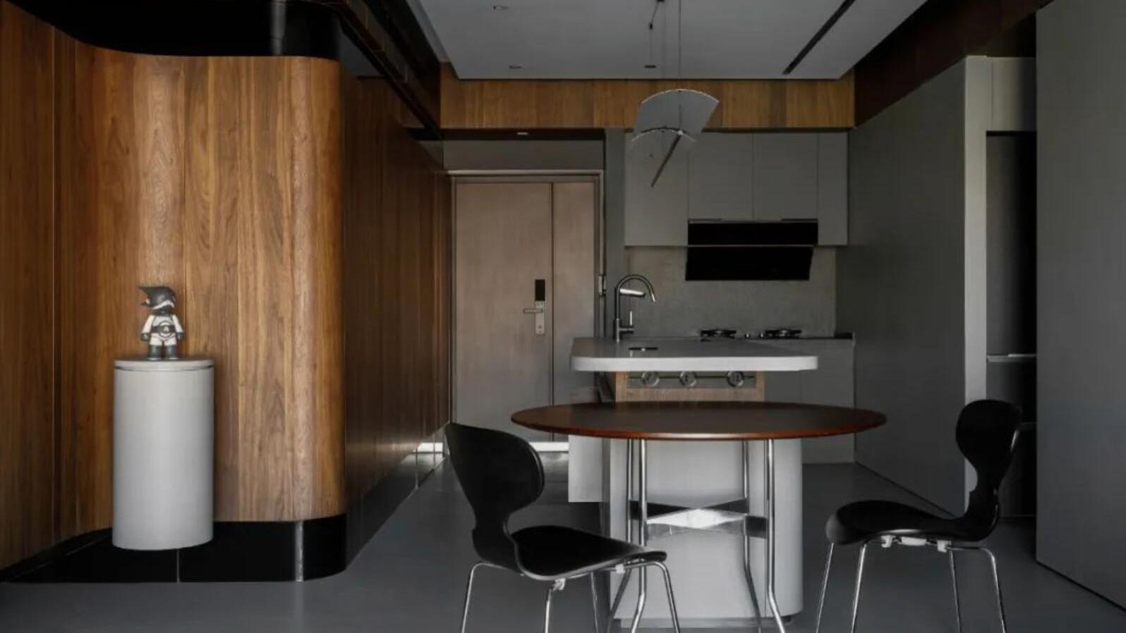 她90㎡家，直接改变了我对“暗黑风”的印象！高级感藏不住