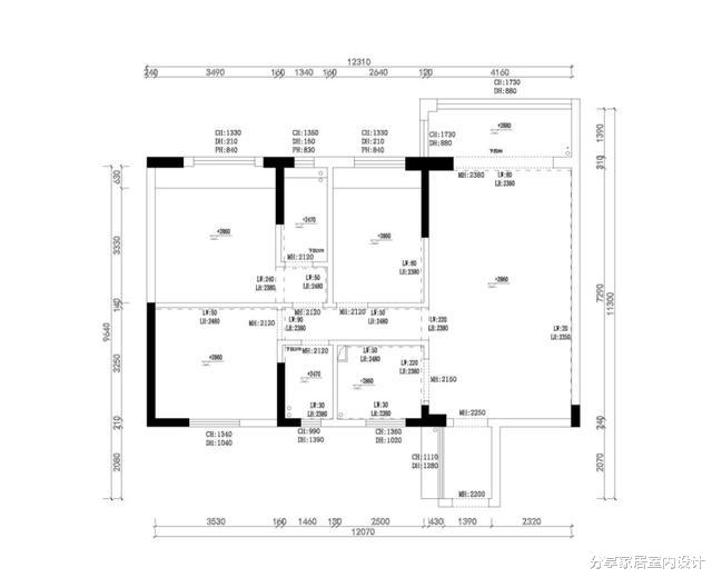 110平三代同堂幸福之家，儿童房布置高低床，网红款电视墙很喜欢