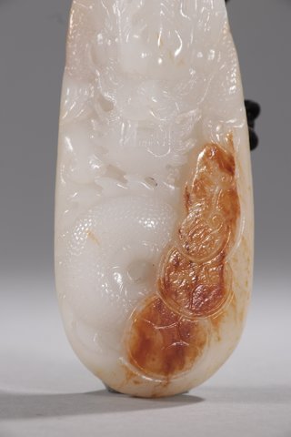 |回流-和田玉原石祥龙纹把件