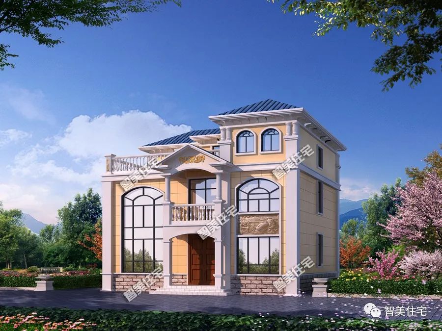 厨房与主屋分开建,带堂屋和旋转楼梯设计,这栋别墅早就火遍农村