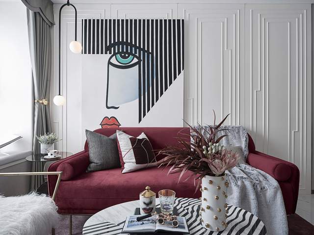 125平轻奢风设计,红白颠倒间感受现代与古典的冲击与感染力