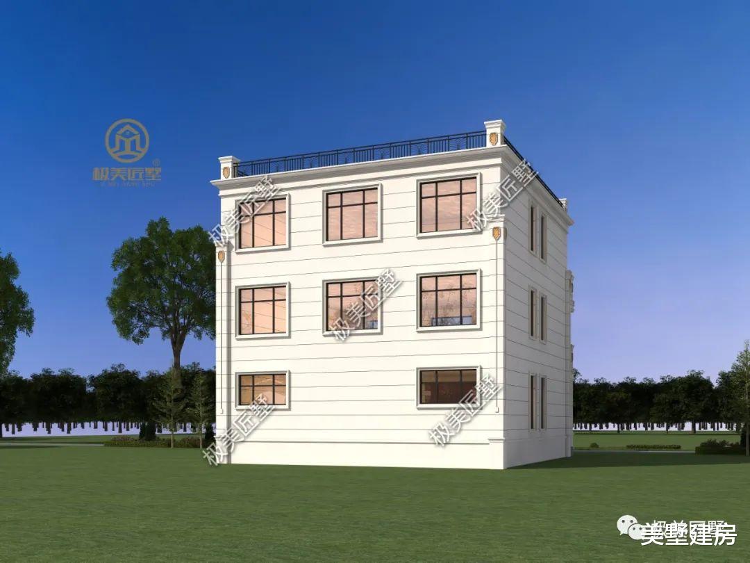 这套平顶别墅造价低施工快,还带大露台,建好人人夸