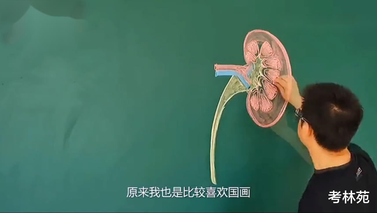 手绘|太神了，杭州一大学老师用粉笔手绘人体器官，学生下课都舍不得走