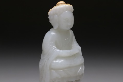 和田玉籽料|舊藏和田玉籽料“释迦牟尼佛”座像