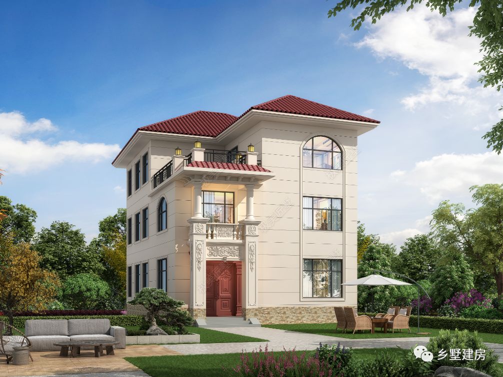 农村大家庭怎么设计?三层精美简欧,卧室多到你随心所欲