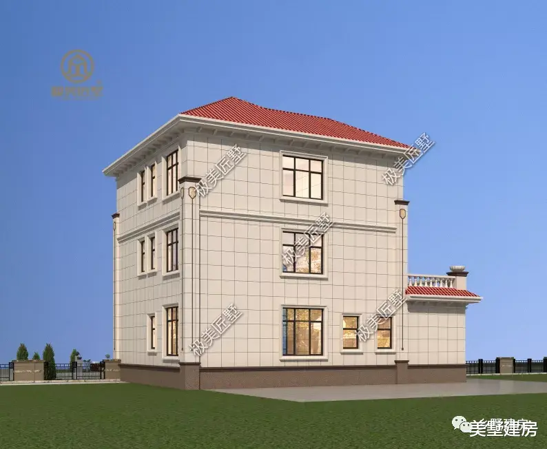 带神龛设计的三层别墅,餐厨另设偏房,布局超实用