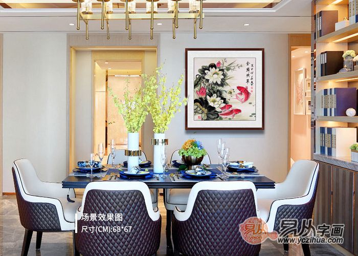 餐厅装饰挂画,营造温馨,不妨试试这4款小品花鸟画