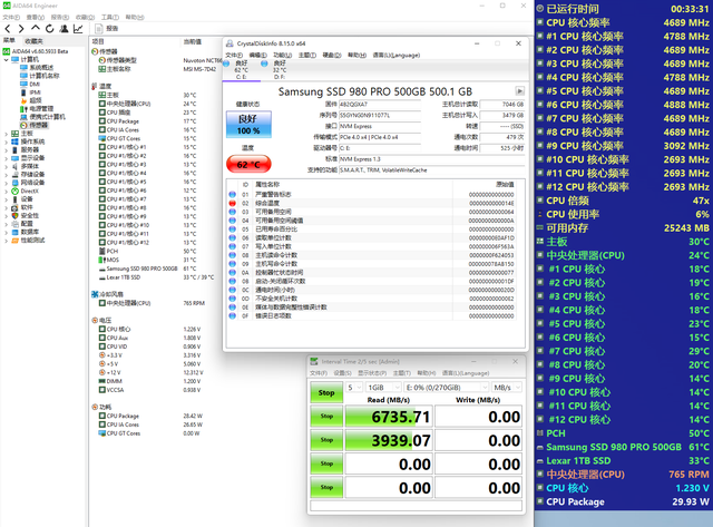 键盘|主板自带M.2散热片是鸡肋？看看B660迫击炮+PCIe4.0固态上机实测